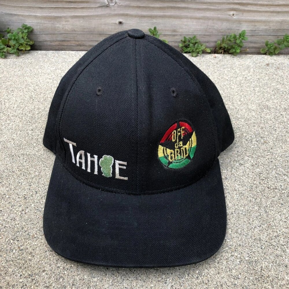 VTG YUPOONG TAHOE Off Da Grid Snapback Hat Men's Black Adjustable Cap